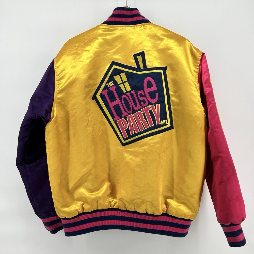 Headgear Classics House Party Jacket Mens XL Satin‎ Bomber 1990 Streetwear Rare!